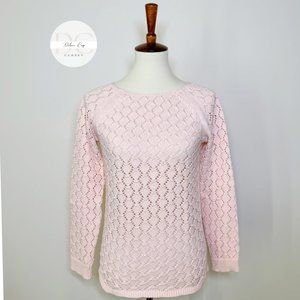 ANN TAYLOR LOFT Pink Knitted Crew Neck Sweater Size XS